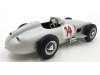 Масштабная модель Mercedes-Benz F1 W196 #14 2nd Belgium GP (1955) Stirling Moss, серебристый ракурс 2