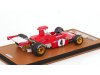 Масштабная модель Ferrari F1 312 B3 #4 Гран-при Австрии (с фигуркой пилота) Arturo Merzario 1973 красный ракурс 2