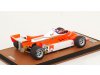 Масштабная модель Alfa Romeo F1 179 #22 Гран-при Монако (с фигуркой пилота) Patrick Depailler 1980 белый с красным 1:18 Tecnomodel TMD18-421C ракурс 2