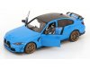 Масштабная модель BMW M3 (G80) Performance Parts 2024 синий с черным ракурс 4