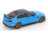 Масштабная модель BMW M3 (G80) Performance Parts 2024 синий с черным ракурс 2