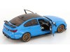 Масштабная модель BMW M3 (G80) Performance Parts 2024 синий с черным ракурс 3