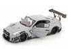Масштабная модель Nissan GT-R (R35) LBWK Body Kit 2 0 (2024) серый, с фигуркой Kato San ракурс 4