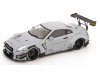 Масштабная модель Nissan GT-R (R35) LBWK Body Kit 2 0 (2024) серый, с фигуркой Kato San ракурс 2