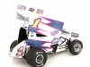 Масштабная модель Zemco Sprint Car #1 Logan Wagner 2022 белый ракурс 3