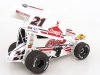 Масштабная модель Caseys General Store Sprint Car #21 Brian Brown 2022 белый с красным ракурс 2