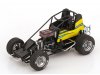 Масштабная модель Buch Motorsports Sprint Car #13 Justin Peck 2022 желтый с черным ракурс 3
