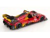 Масштабная модель Ferrari 499P 3.0l Turbo V6 Команда Ferrari AF Corse #51 3-й 24 часа Ле-Мана 2024 Alessandro Pier Guidi - James Calado - Antonio Giovinazzi, красный ракурс 4