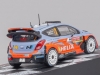 Масштабная модель Hyundai i20 #7 WRC Ралли Монте-Карло 2014, синий с красным ракурс 2