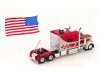 Масштабная модель Peterbilt 379 с флагом США 1997 красный металлик ракурс 2
