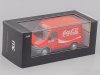 Масштабная модель IvecoTurbo Daily 40-10 Coca-Cola 1989 красный ракурс 3