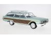 Масштабная модель Ford Country Squire 1960 бирюзовый металлик с отделкой деревом (вуди) ракурс 2