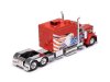 Масштабная модель Peterbilt 379 Custom 2002 Седельный Тягач красный(с флагом) ракурс 5