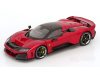 Масштабная модель Ferrari F80 2024 красный металлик, cеребристо-черные колеса