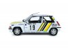 Масштабная модель Renault 5 GT Turbo MK2 #19 Ралли Монте-Карло 1989 Alain Oreille, Gilles Thimonier, белый 1:18 Solido S1810006 ракурс 2