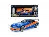 Масштабная модель Nissan Silvia (S15) Spec-S 2006 из к/ф Форсаж Токийский дрифт (Fast &amp; Furious) синий с оранжевым ракурс 10