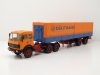 Масштабная модель Mercedes-Benz NG 2232 тягач c полуприцепом Deutrans 1980 синий с оранжевым