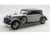 Масштабная модель Mercedes-Benz 290 W18 cabriolet B-Long удлинённая колёсная база, поднятый тент и спицевыe колёса 1933-1936 серый