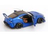 Масштабная модель Toyota GR Supra Bodykit Liberty Walk 2025 синий металлик 1:18 Solido S1815503 ракурс 4