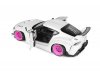 Масштабная модель Toyota GR Supra Bodykit Liberty Walk 2025 белый с розовыми дисками 1:18 Solido S1815502 ракурс 4