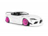 Масштабная модель Toyota GR Supra Bodykit Liberty Walk 2025 белый с розовыми дисками 1:18 Solido S1815502 ракурс 9