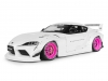 Масштабная модель Toyota GR Supra Bodykit Liberty Walk 2025 белый с розовыми дисками 1:18 Solido S1815502