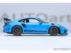 Масштабная модель Porsche 911 991-2 GT3 RS Coupe 2017 голубой 1:18 AUTOart 78182 ракурс 4