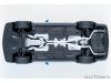 Масштабная модель Dodge Challenger SRT Super Stock 2023 (frostbite blue, carbon stripes) синий с карбоновыми полосками ракурс 8