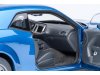 Масштабная модель Dodge Challenger SRT Super Stock 2023 (frostbite blue, carbon stripes) синий с карбоновыми полосками ракурс 10