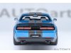 Масштабная модель Dodge Challenger SRT Super Stock 2023 (frostbite blue, carbon stripes) синий с карбоновыми полосками ракурс 6