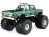 Масштабная модель Ford F-250 Monster Truck Thumper Bigfoot 1975 зелёный (колеса 66 дюймов) 1:43 GreenLight 88053 ракурс 2