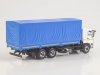 Масштабная модель КАМАЗ-65117 рестайлинг бортовой с тентом, белый с синим 1:43 Start Scale Models SSM1658 ракурс 2