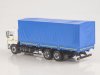 Масштабная модель КАМАЗ-65117 рестайлинг бортовой с тентом, белый с синим 1:43 Start Scale Models SSM1658 ракурс 6