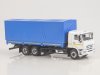 Масштабная модель КАМАЗ-65117 рестайлинг бортовой с тентом, белый с синим 1:43 Start Scale Models SSM1658 ракурс 5