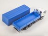 Масштабная модель КАМАЗ-65117 рестайлинг бортовой с тентом, белый с синим 1:43 Start Scale Models SSM1658 ракурс 3