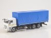 Масштабная модель КАМАЗ-65117 рестайлинг бортовой с тентом, белый с синим 1:43 Start Scale Models SSM1658