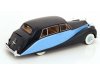 Масштабная модель Rolls-Royce Silver Wraith Empress by Hooper 1956 чёрный с голубым 1:18 MCG MCG18051 ракурс 2