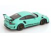 Масштабная модель Porsche 911 (991.2) GT3 RS 2017 мятно-зелёный 1:18 AUTOart 78181 ракурс 2