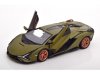Масштабная модель Lamborghini Sian FKP 37 Hybrid 2020 зеленый 1:24 BBurago 21099GR ракурс 3