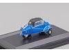 Масштабная модель Messerschmitt KR200 Bubble Car Cabrio 1955 синий 1:76 Oxford 76MBC006 ракурс 2