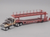 Масштабная модель Ford 9000 LTL 1979 седельный тягач c полуприцепом, автовоз черный с красным 1:43 Altaya 707001