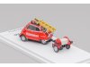 Масштабная модель BMW Isetta пожарный с лестницей и прицепом красный 1:64 Almost Real 630302001 ракурс 4
