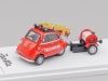 Масштабная модель BMW Isetta пожарный с лестницей и прицепом красный 1:64 Almost Real 630302001