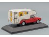 Масштабная модель Volkswagen Caddy Typ 14D 1982 кемпер красный с белым 1:43 Altaya VW-51 ракурс 2