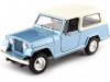 Масштабная модель Jeep Jeepster Commando Hard Top голубой металлик с белым 1:24 Welly 24117H-BLUE