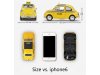 Масштабная модель FIAT Nuova 500 Такси жёлтый 1:24 Welly 22515T ракурс 2