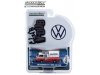 Масштабная модель Volkswagen T2 Double Cab пикап Red Crown Gasoline (1969) красный с белым 1:64 GreenLight 36050A ракурс 2