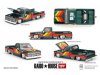 Масштабная модель Chevrolet Silverado пикап Kaido Work зелёный с графикой 1:64 Mini GT KHMG226 ракурс 4