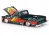 Масштабная модель Chevrolet Silverado пикап Kaido Work зелёный с графикой 1:64 Mini GT KHMG226 ракурс 2