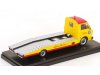 Масштабная модель Alfa Romeo A12 (f12) эвакуатор (1977) жёлтый с красным 1:43 Mitica 430084-D ракурс 2